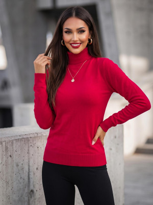 Sweter damski bordowy OZONEE JS/8003/5