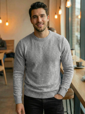 Sweter męski szary OZONEE JS/59B3607/2