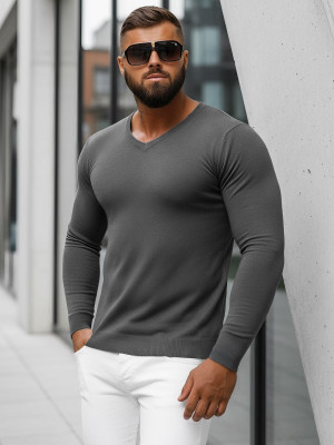 Sweter męski grafitowy OZONEE NB/MMB601/3Z