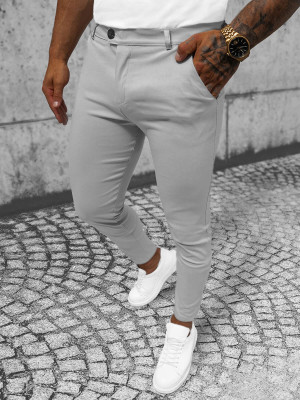 Spodnie męskie chino szare OZONEE O/P4049