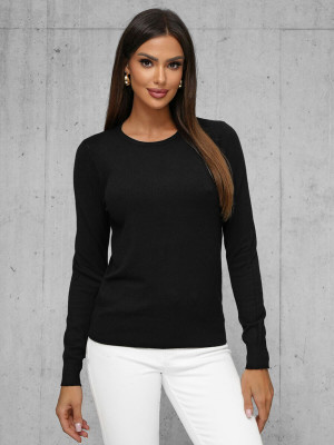 Sweter damski czarny OZONEE JS/8005/9