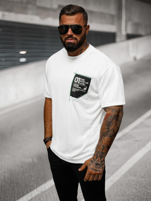 T-shirt męski biały OZONEE O/3C333
