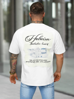T-shirt męski loose fit biały OZONEE O/YN2/632