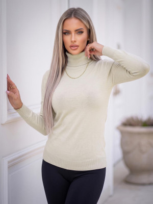 Sweter damski jasno-beżowy OZONEE JS/8009/4