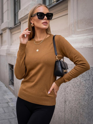 Sweter damski camelowy OZONEE JS/8005/7