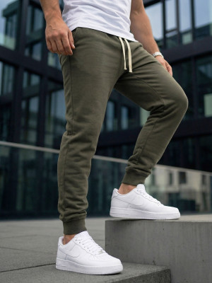 Spodnie dresowe męskie khaki OZONEE JS/92K7709/29