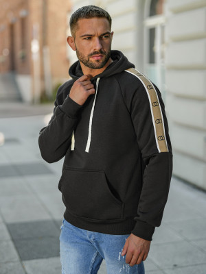Bluza z kapturem męska czarna OZONEE JS/8B1730/3