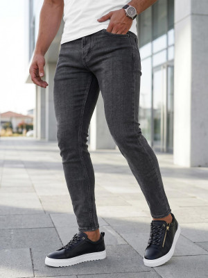 Spodnie jeansowe męskie slim fit grafitowe OZONEE NB/MP0191GZ