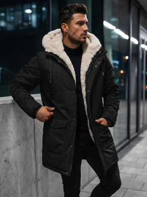 Kurtka zimowa męska czarna OZONEE JS/5M120/392Z