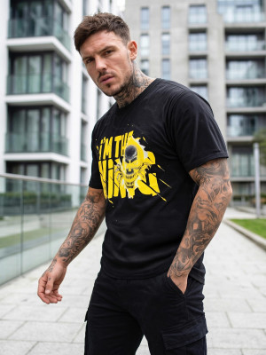 T-shirt męski czarny OZONEE JS/Y70028