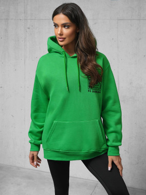 Bluza z kapturem oversize zielona OZONEE O/SWE23017Z