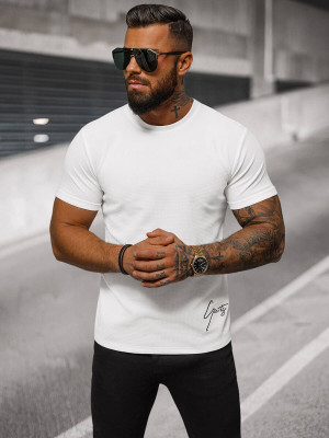 T-shirt męski biały OZONEE O/L1192