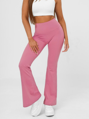 Legginsy damskie z szeroką nogawką różowe OZONEE JS/17K587/111