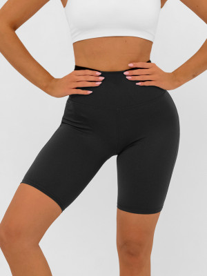 Legginsy krótkie damskie kolarki czarne OZONEE JS/17K583/3