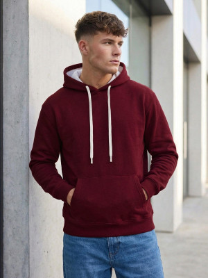 Bluza męska z kapturem bordowa OZONEE JS/65B3972/21