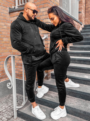 Dresy welurowe dla par 07 czarne