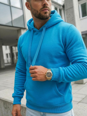 Bluza męska z kapturem błękitna OZONEE JS/2009Z