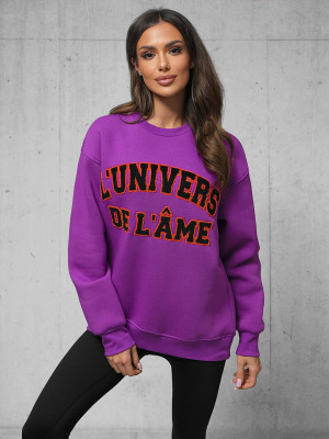 Bluza oversize fioletowa OZONEE O/SWE23055