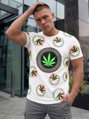 T-shirt męski biały OZONEE O/T135/1
