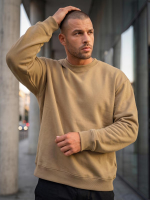 Bluza męska ciemno-beżowa OZONEE JS/65B3913/91