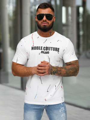 T-shirt męski biały OZONEE O/MPO3443
