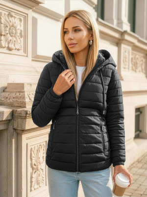 Kurtka damska pikowana czarna OZONEE JS/16M9103/392Z