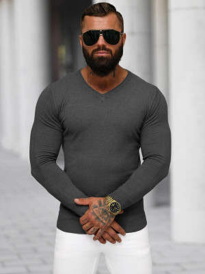 Sweter męski grafitowy OZONEE NB/MMB601/3Z