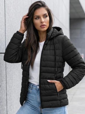 Kurtka damska pikowana czarna OZONEE JS/16M9103/392