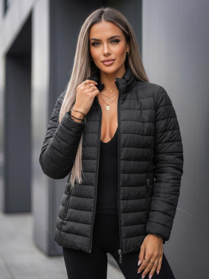 Kurtka damska pikowana czarna OZONEE JS/16M9109/392