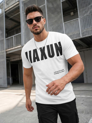 T-shirt męski biały OZONEE O/T1279/1