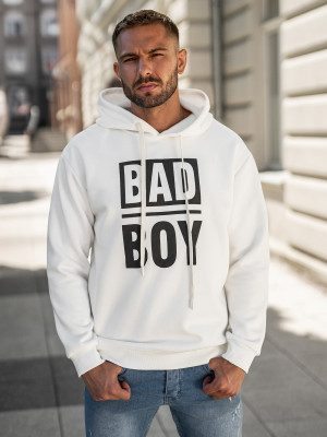 Bluza z kapturem męska biała OZONEE JS/65B3909/1