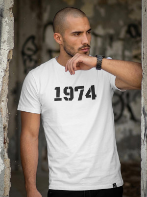 T-shirt męski slim fit biały OZONEE NB/MT3130