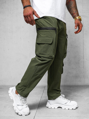 Spodnie męskie cargo wide leg khaki OZONEE O/PS5526