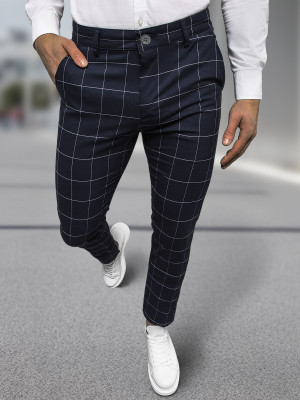 Spodnie męskie chino materiałowe niebieskie OZONEE DJ/5505