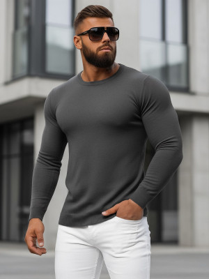 Sweter męski grafitowy OZONEE NB/MMB602/3Z