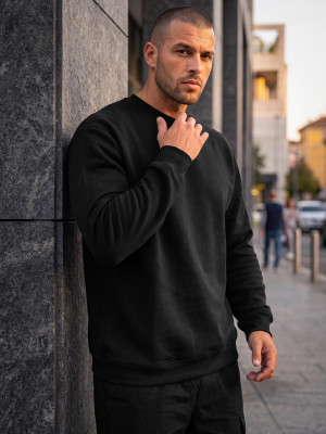 Bluza męska czarna OZONEE JS/65B3913/3