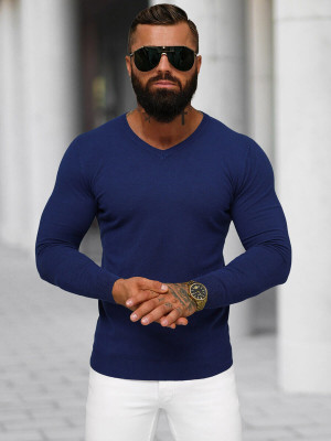 Sweter męski ciemno-niebieski OZONEE NB/MMB601/5Z