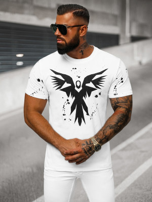 T-shirt męski biały OZONEE O/T109/1Z