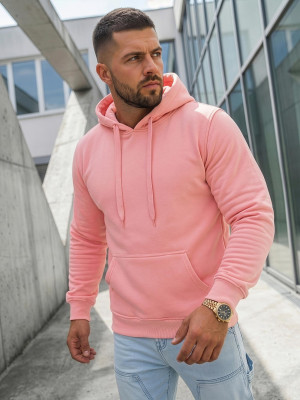 Bluza męska z kapturem pudrowa OZONEE JS/2009Z