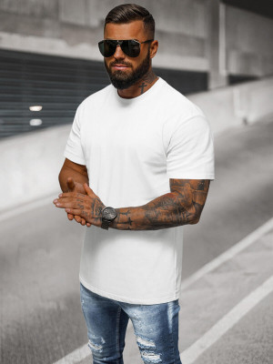 T-shirt męski oversize biały OZONEE NB/MT3098