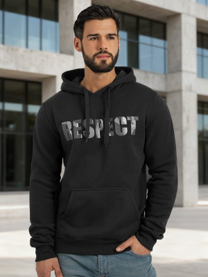 Bluza z kapturem męska czarna OZONEE JS/8B1759/3
