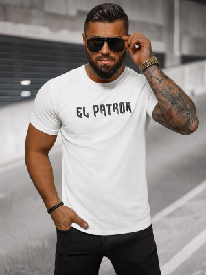 T-shirt męski biały OZONEE O/T7283