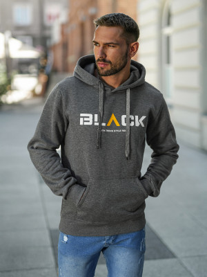 Bluza z kapturem męska grafitowa OZONEE JS/8B1756/5
