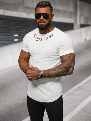 T-shirt męski biały OZONEE O/T7256