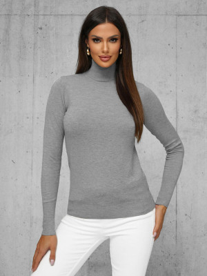 Sweter damski ciemno-szary OZONEE JS/8009/3