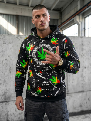 Bluza z kapturem męska czarna OZONEE O/B269Z