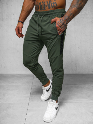 Spodnie męskie chino joggery khaki OZONEE O/DC468
