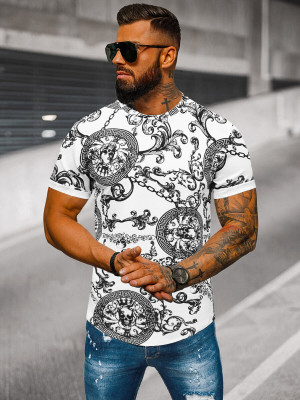 T-shirt męski biały OZONEE O/P1062