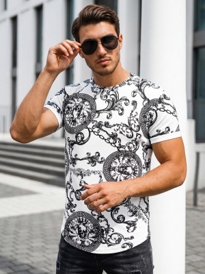 T-shirt męski biały OZONEE O/P1062