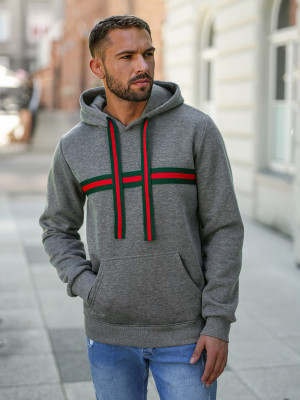 Bluza z kapturem męska grafitowa OZONEE JS/8B1735/5